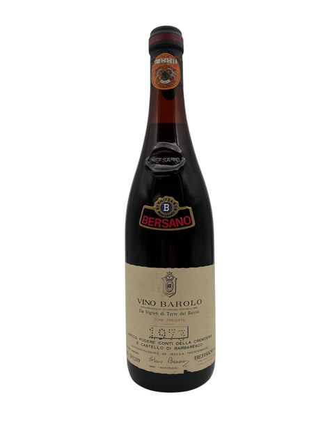 Bouteille Barolo Bersano 1975 en pleine vue