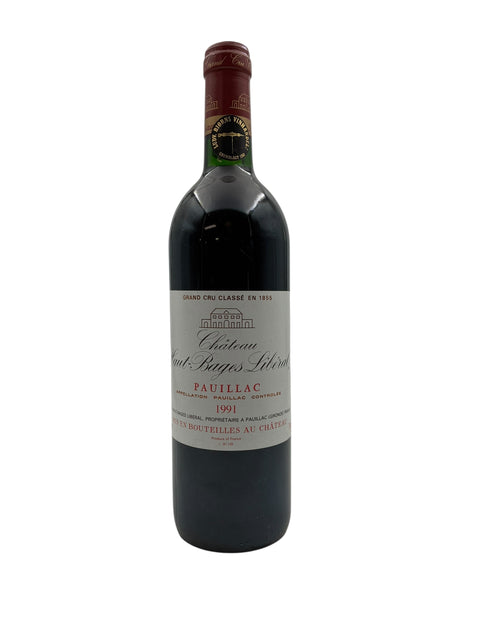 Bouteille de vin rouge Pauillac Château Haut-Bages Libéral 1991