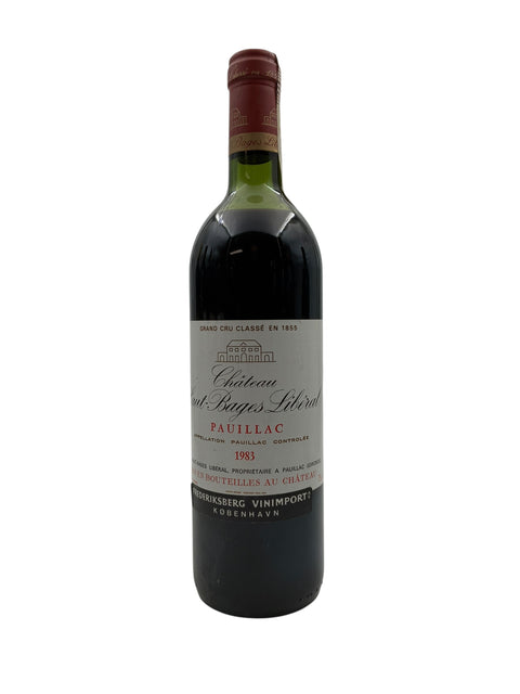 Bouteille de vin rouge Château Haut-Bages Libéral 1983 de Pauillac
