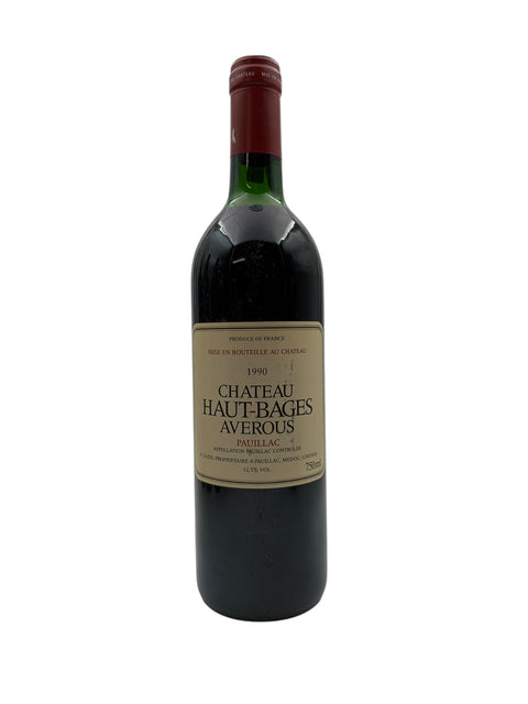 Bouteille de vin rouge Château Haut-Bages Averous 1990
