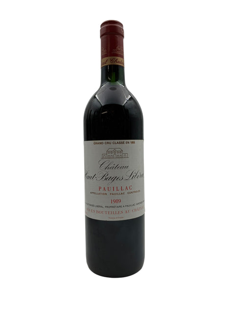 Bouteille de vin rouge Château Haut-Bages Libéral 1989