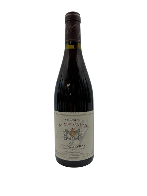 Bouteille de vin rouge Vacqueyras Alain Jaume 1998