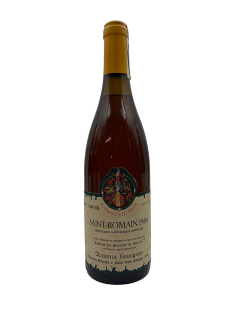 Bouteille de Saint Romain millésime 1988 d'Antonin Bourgeois