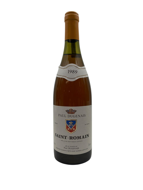 Bouteille de vin blanc Saint Romain Paul Duganais 1989