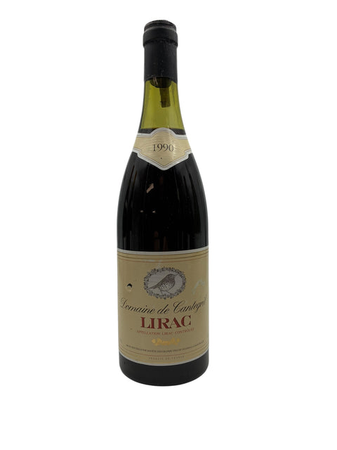 Bouteille de vin rouge Lirac Domaine de Cantoisele 1990