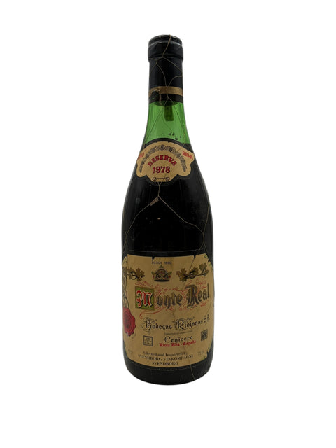 Bouteille de vin rouge Monte Real Bodegas Riojanas 1978
