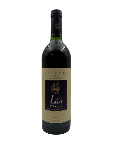 Bouteille de vin rouge Lan Reserva 1988 de la Rioja en Espagne