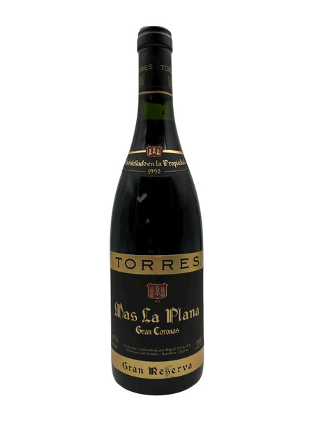 Bouteille de vin rouge Mas La Plana Torres 1990