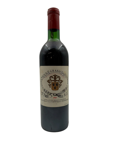 Bouteille de vin rouge Château Gressier Grand Poujeaux 1967