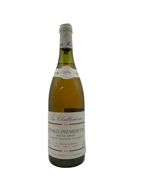 Bouteille de Chablis Premier Cru Chablis La Chablisienne 1989