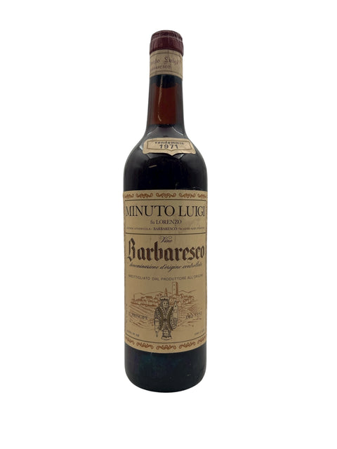 Bouteille de Barbaresco Minuto Luigi 1971