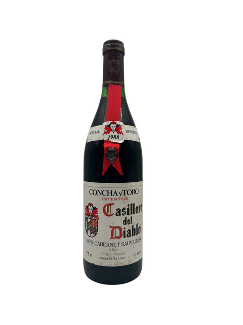 Bouteille de vin Casillero del Diablo Concha y Toro 1988