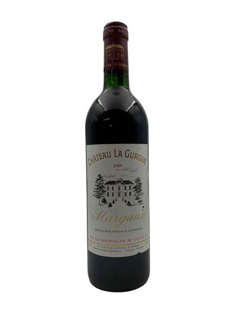 Bouteille de vin rouge Margaux Château La Gurgue 1989