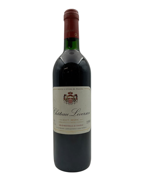 Bouteille de vin rouge Château Liversan 1990