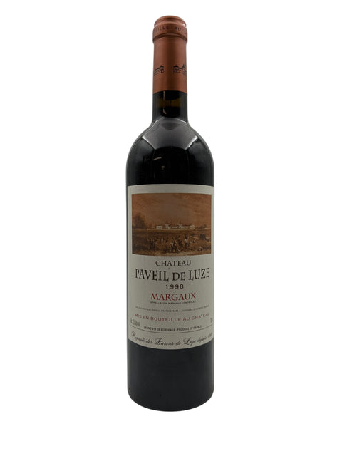 Bouteille de vin rouge Château Paveil de Luze 1998 Margaux