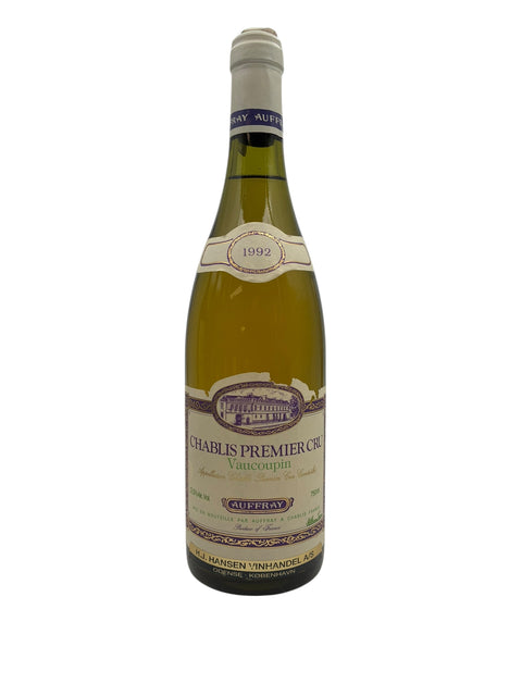 Bouteille de vin blanc Chablis Auffray 1992