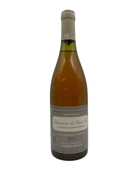 Bouteille de vin blanc Sauvignon de Saint-Bris Malandes 1991