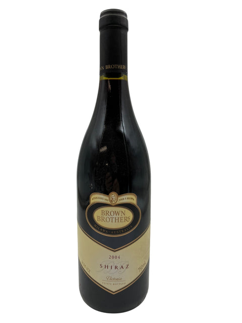 Bouteille de vin rouge Shiraz de Brown Brothers millésime 2004