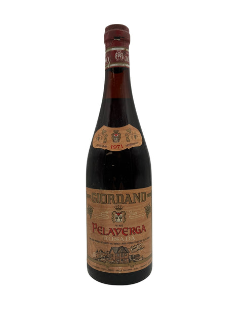 Bouteille de vin rouge Pelaverga Giordano 1971
