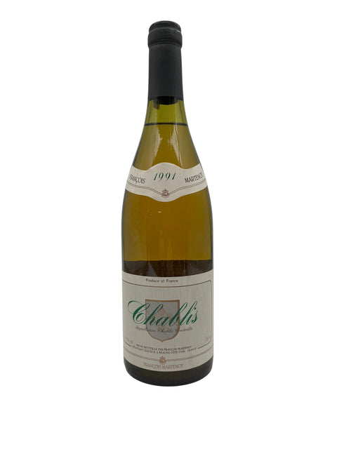 Bouteille de vin blanc Chablis François Martenot 1991
