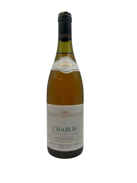 Bouteille de vin blanc Chablis Le Chai des Burgondes 1991