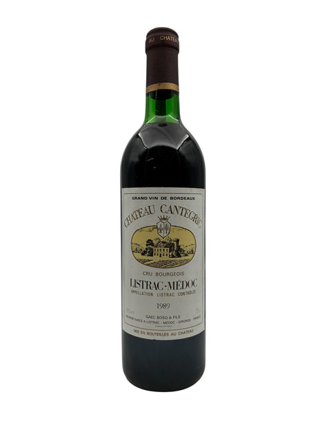 Bouteille de Château Cantegric Listrac-Médoc 1989