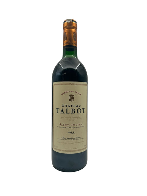 Bouteille de vin rouge Saint-Julien Château Talbot 1988