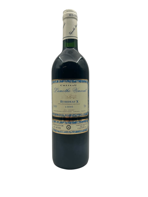 Bouteille de vin rouge Lamothe Vincent Bordeaux 1996