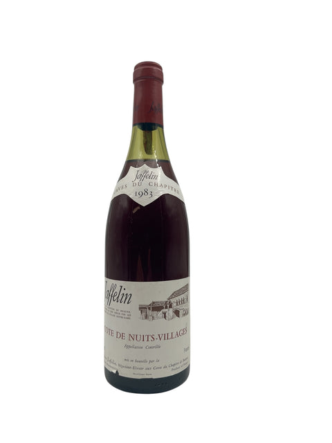 Bouteille de vin rouge Côtes de Nuits Villages Jaffelin 1983