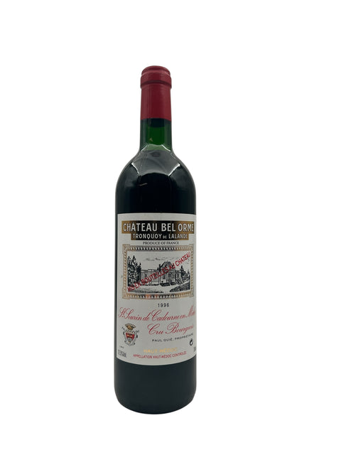 Bouteille Château Bel Orme Tronquoy 1996