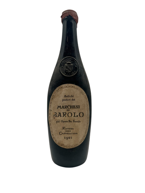 Bouteille de Barolo Marchesi di Barolo 1941 avec étiquette classique