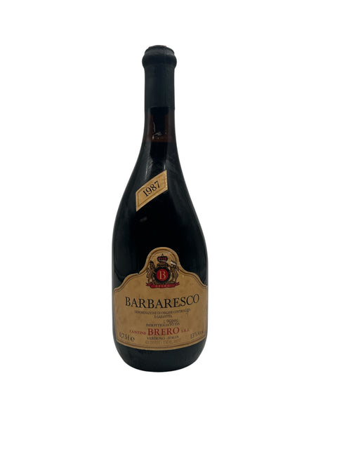 Bouteille Barbaresco Brero 1987 au design élégant