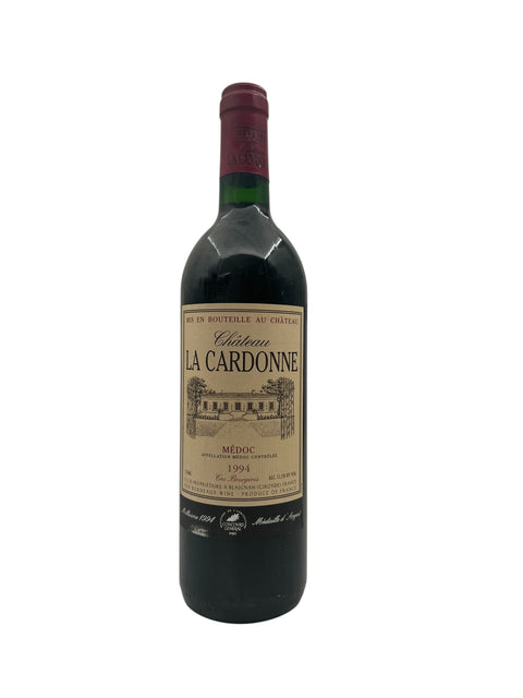 Bouteille de vin rouge Médoc Château La Cardonne 1994