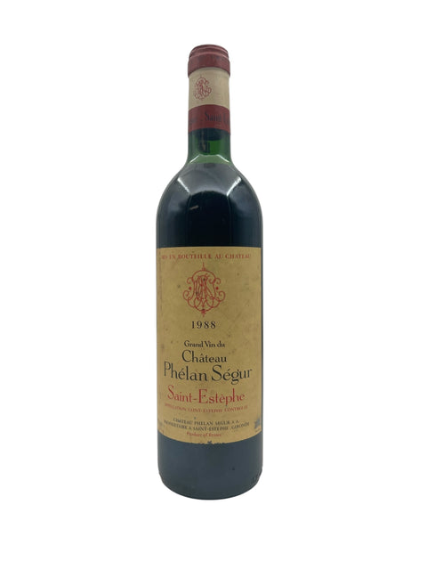 Bouteille de vin rouge Château Phélan Ségur Saint-Estèphe 1988