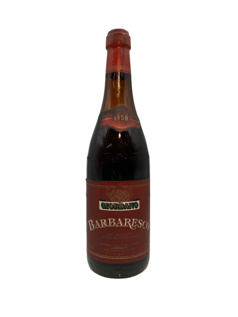 Bouteille de vin rouge Barbaresco Giordano 1980