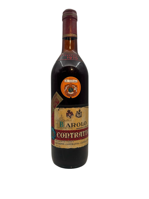 Bouteille de vin Barolo du millésime Contratto 1970