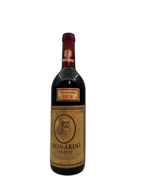 Bouteille de vin rouge Chianti Leonardo 1978
