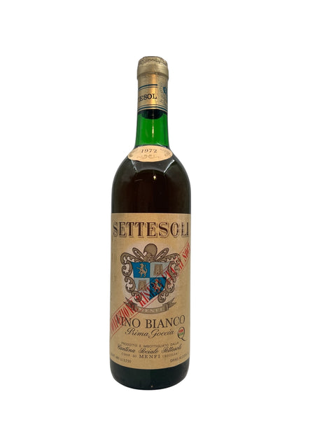 Bouteille de vin blanc Vino Bianco Settesoli 1972 de Sicile