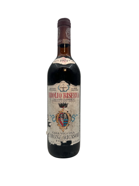 Bouteille Brolio Riserva 1971 de Barone Ricasoli avec étiquette
