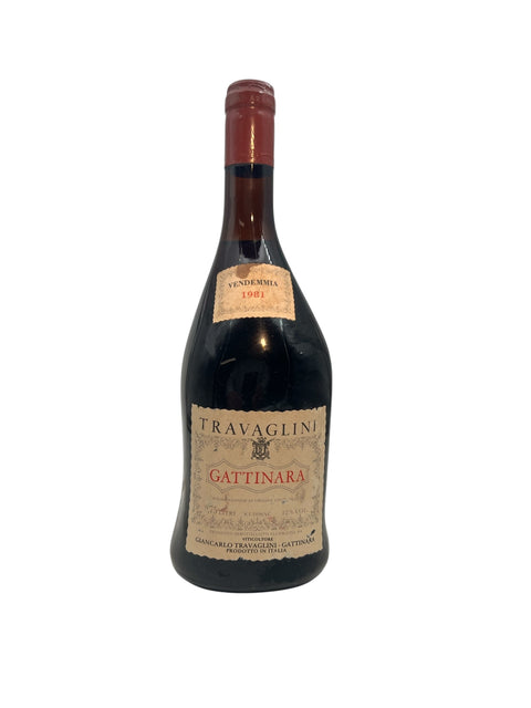Bouteille de vin rouge Gattinara Travaglini 1981