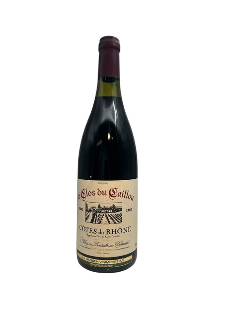 Bouteille de vin rouge Côtes du Rhône Clos du Caillou 2002