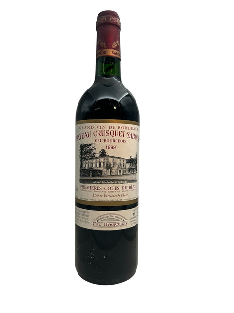 Bouteille de vin rouge Château Crusquet Sabourin 1999