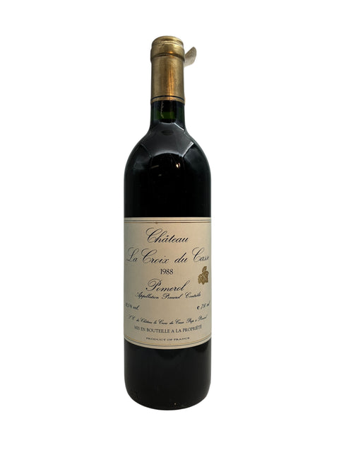 Bouteille de vin rouge Pomerol Château La Croix du Casse 1988