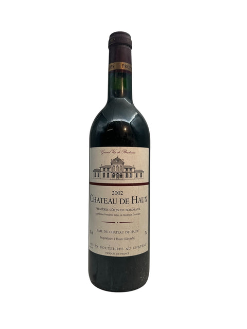 Bouteille de vin rouge Château de Haux 2002