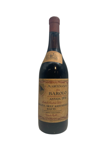 Bouteille de Marcenasco Barolo de Renato Ratti millésime 1970