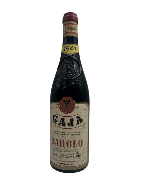 Bouteille de vin rouge Barolo Gaja 1961
