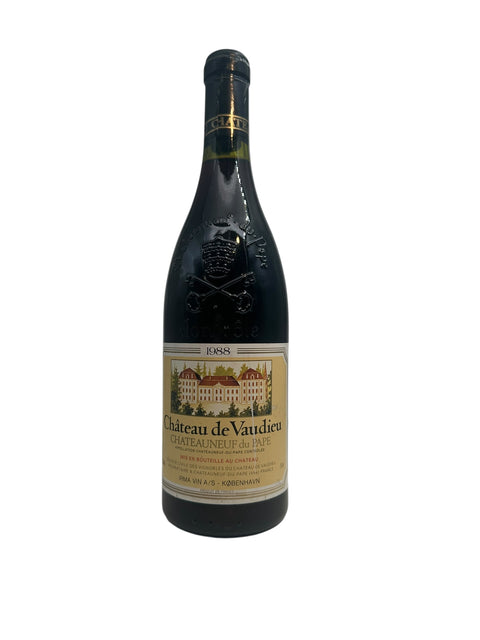 Bouteille de vin rouge Châteauneuf du Pape Château de Vaudieu 1988