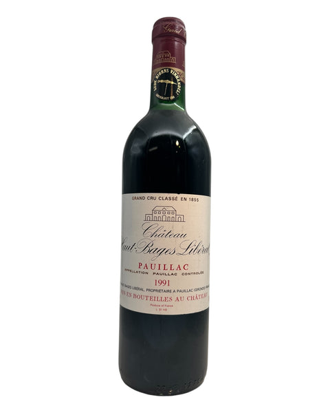 Bouteille de vin rouge Château Haut-Bages Libéral 1991 de Bordeaux