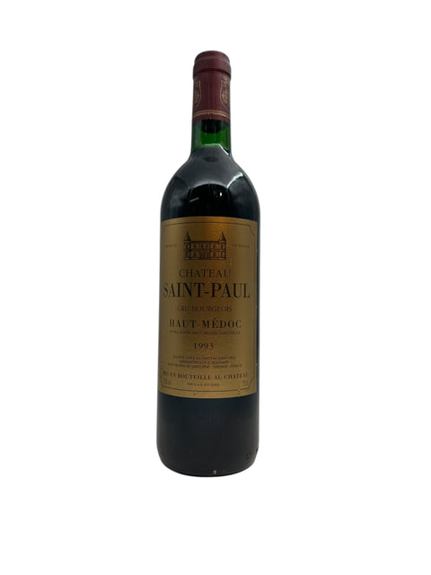 Bouteille de vin rouge Haut-Médoc Château Saint-Paul 1993