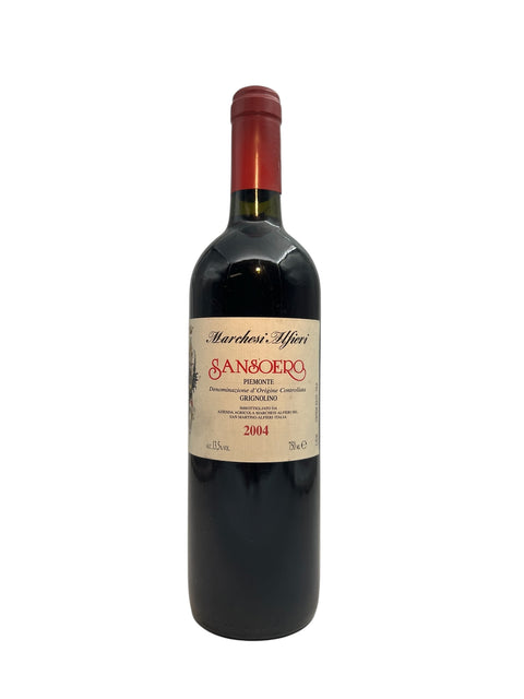 Bouteille de vin rouge Sansoero Marchesi Alfieri 2004 du Piémont